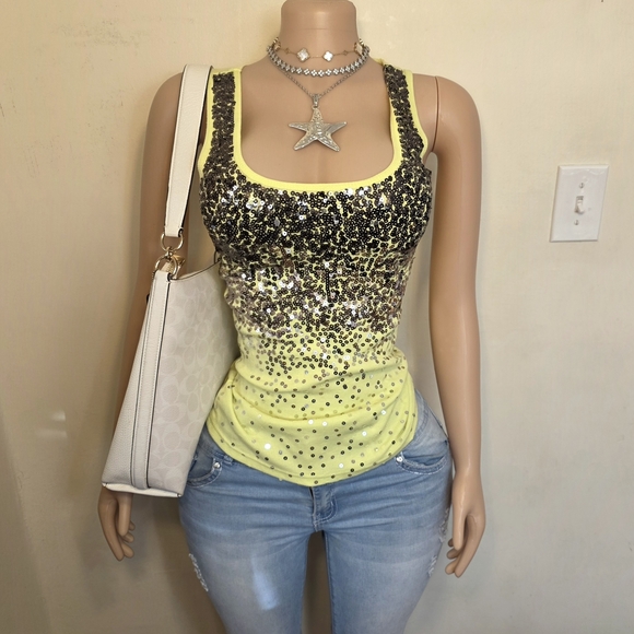 Rue21 Tops - ☆Rue21 Yellow Sequin Tank Top☆